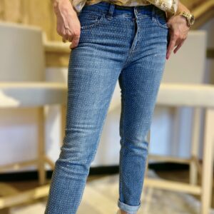 Jeanshose "Gold-Glitzer"