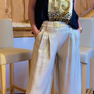 Top Gil Santucci  Schwarz/Gold