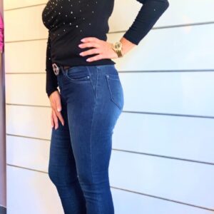 Jeans Skinny Red Button