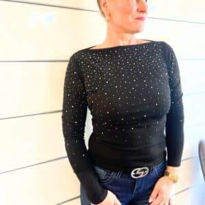 Shirt mit Glitzersteinen