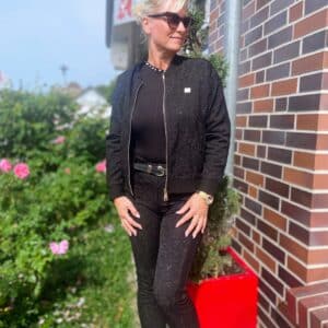 Jacke mit Spitzenmuster