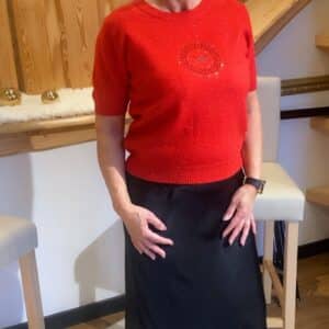 Kurzarmshirt Strickoptik