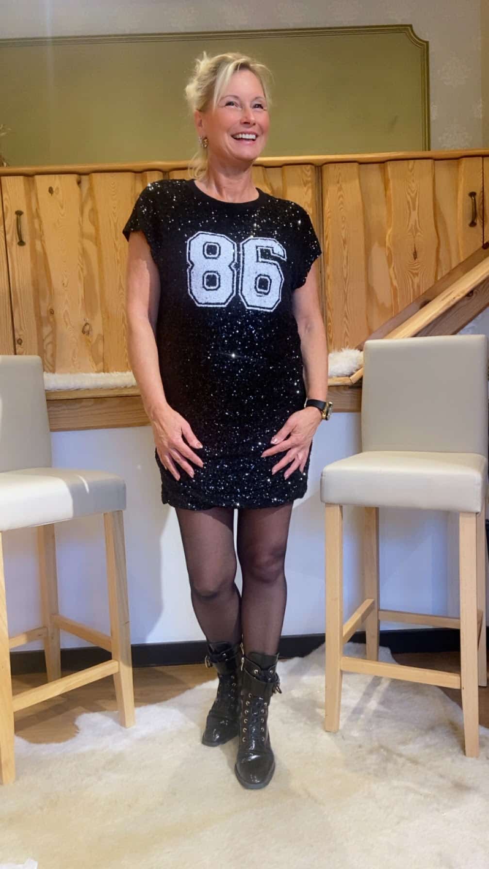 Long Shirt - Tunkia Pailettenoptik