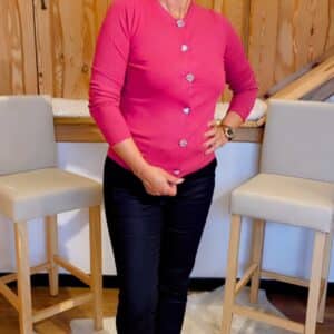 Strickjacke Glitzerknöpfe