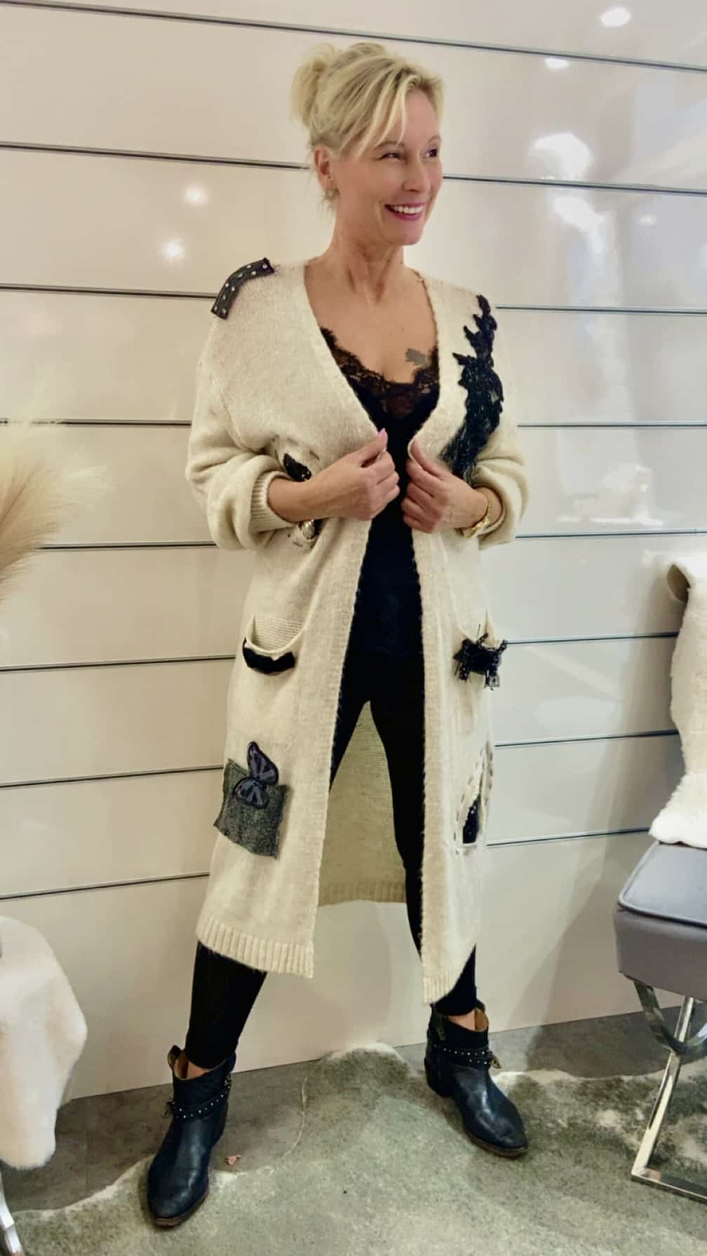 Stylische Strickjacke