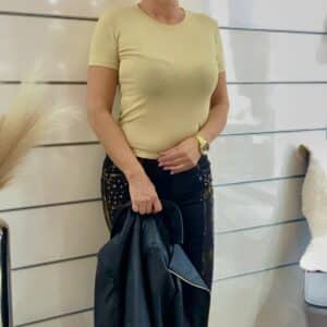 Glitzershirt in Gold von Rinascimento