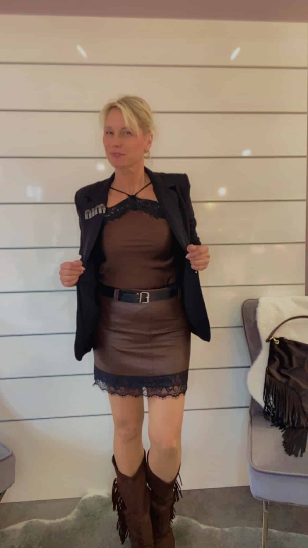 Rock Lederoptik/Spitze