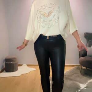 Hose mit Statement Gürtel