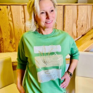 Sweatshirt mit Blattprint